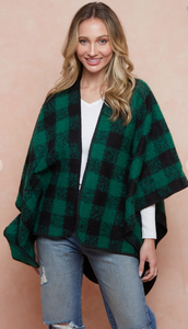 Tan and Black Poncho